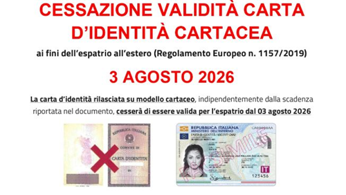 Scadenza carta d'identità cartacea